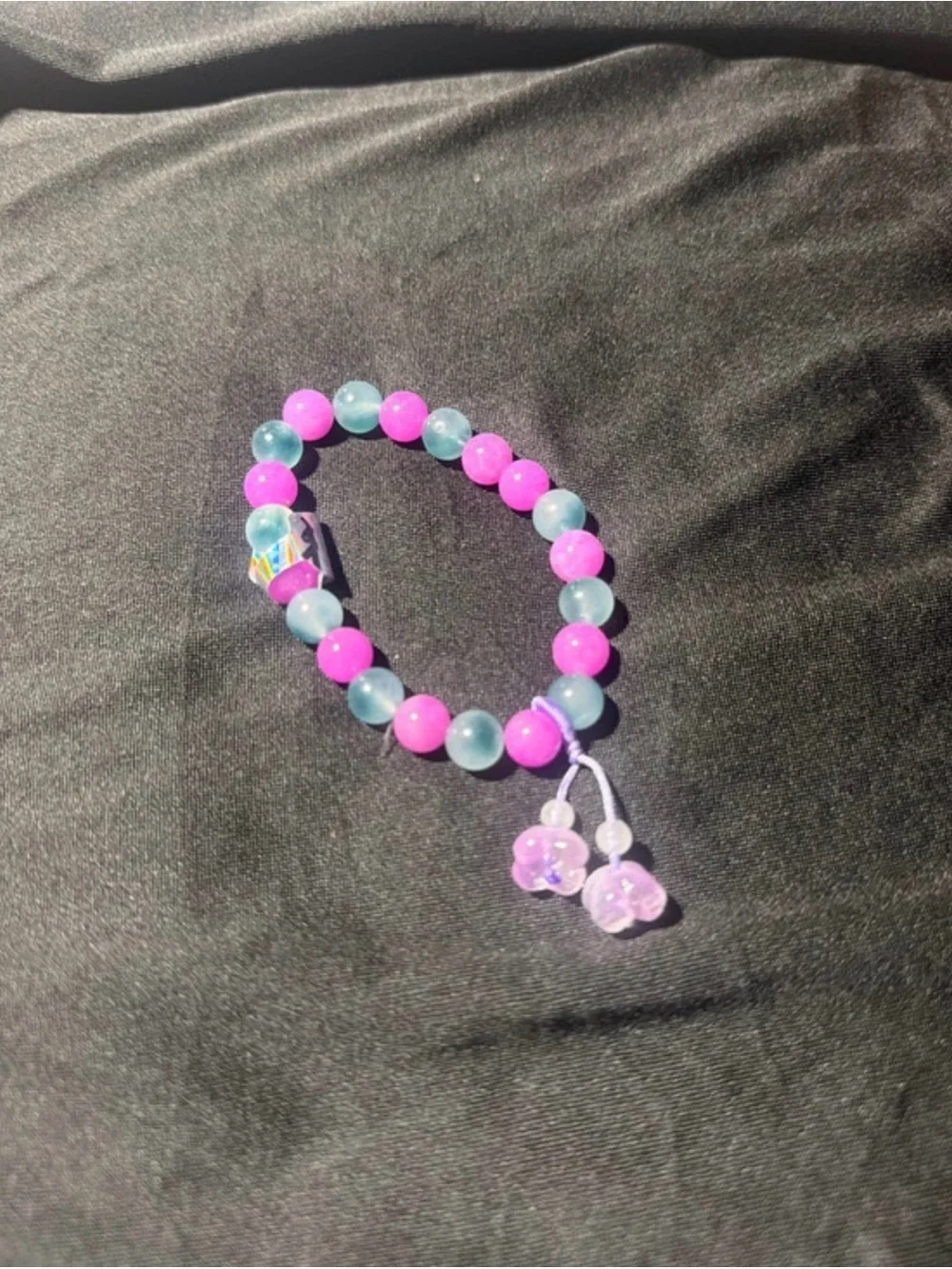 Kids Multicolor Beaded Stretch Bracelet Set - Pink, Yellow, Blue, Green